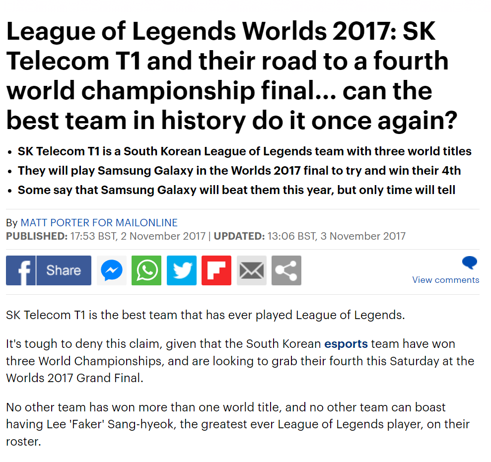 League of Legends Worlds: How Faker continues to be esports
