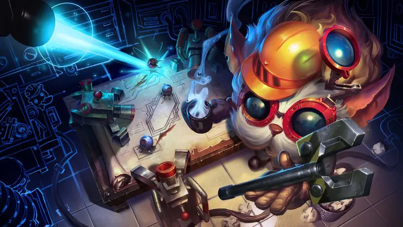 heimerdinger in his workshop skin lol