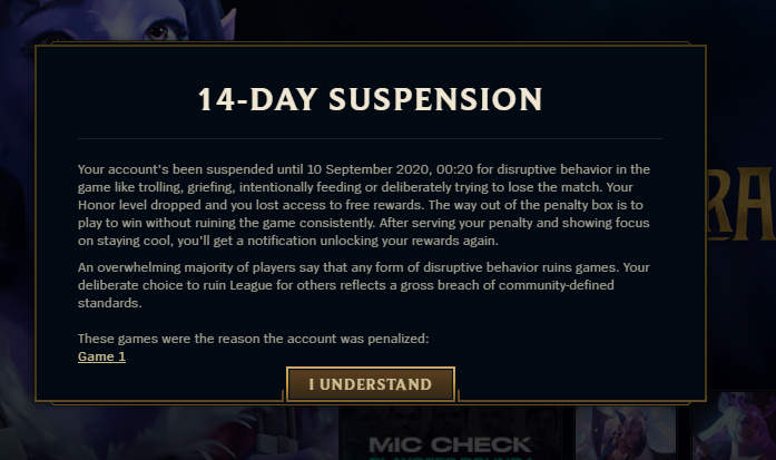 14 days suspension notification