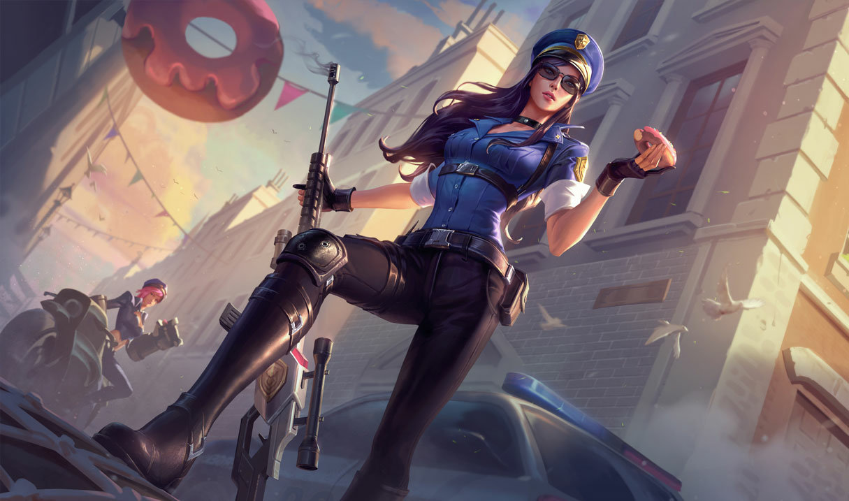 police caitlyn lol skin