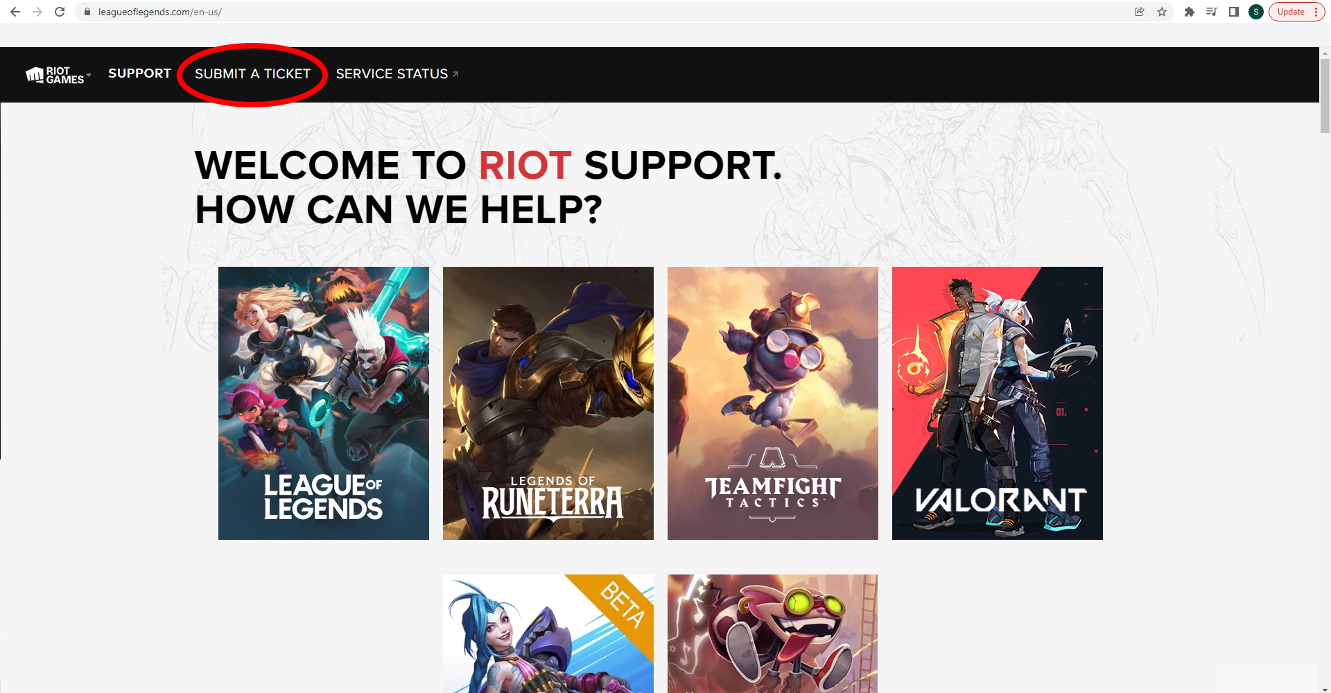 How to Check on a Support Ticket? - League of Legends – League of