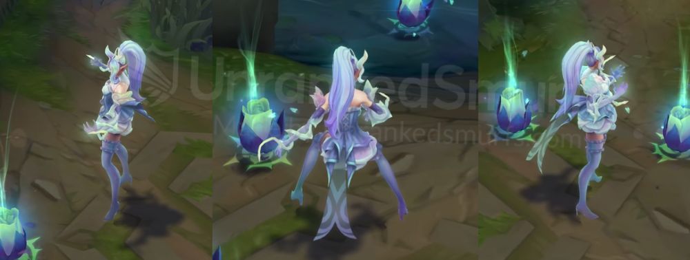 Crystal Rose Zyra Back and profile in-game