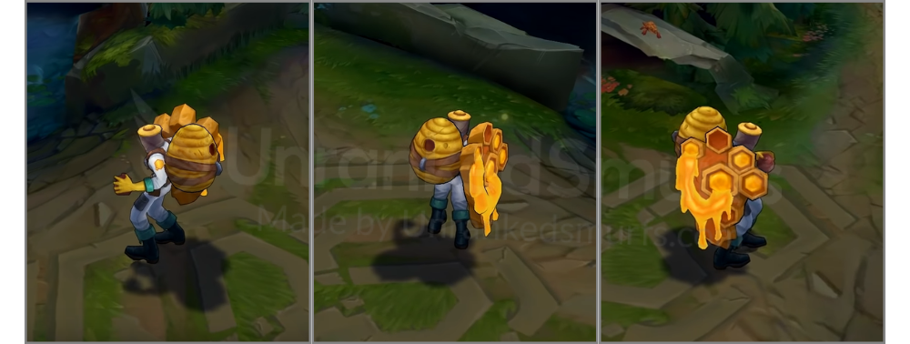 Beekeeper Singed Back and profile in-game