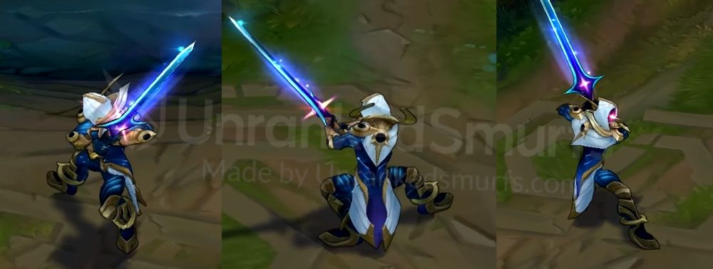 Cosmic Blade Master Yi Back and profile in-game