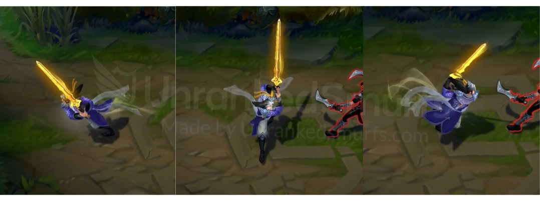 Eternal Sword Yi Back and profile in-game