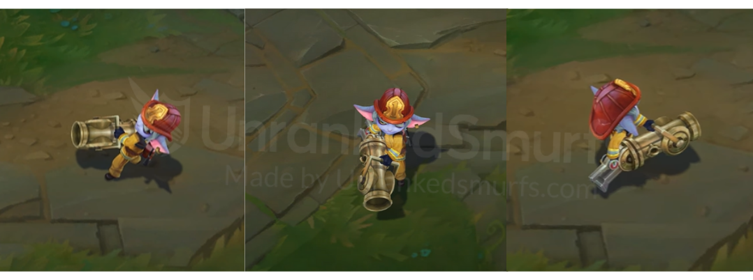 Firefighter Tristana Back and profile in-game