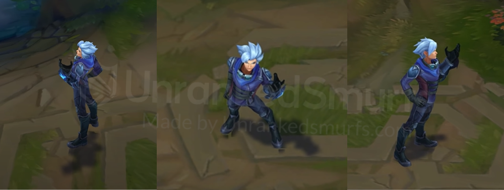 Frosted Ezreal Back and profile in-game