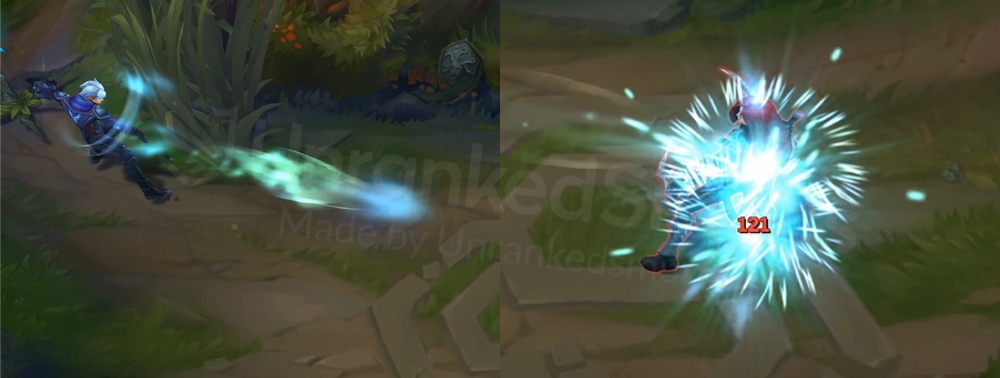 Frosted Ezreal Q animation