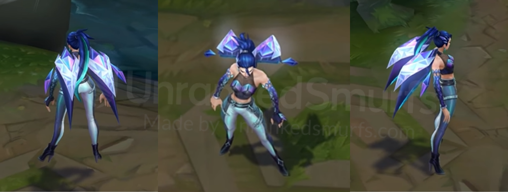 K/DA All Out Kai’Sa Back and profile in-game