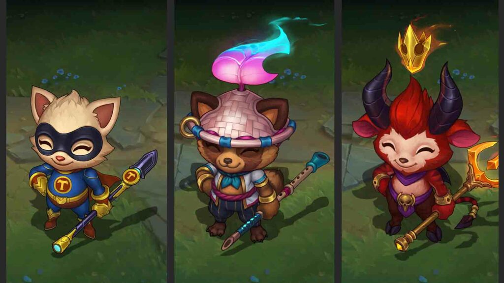 super teemo spirit blossom teemo and little devil teemo 