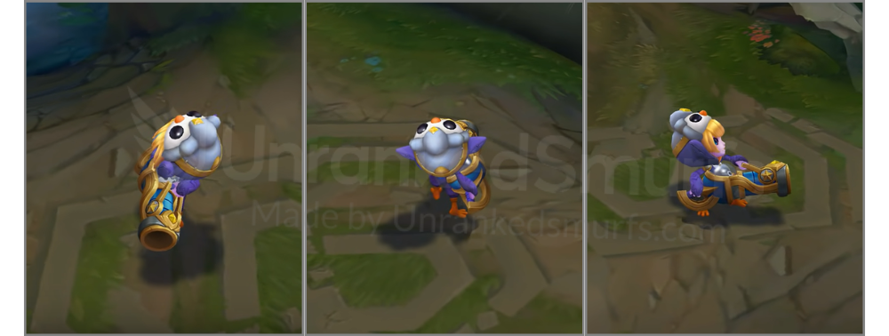 Pengu Cosplay Tristana Back and profile in-game