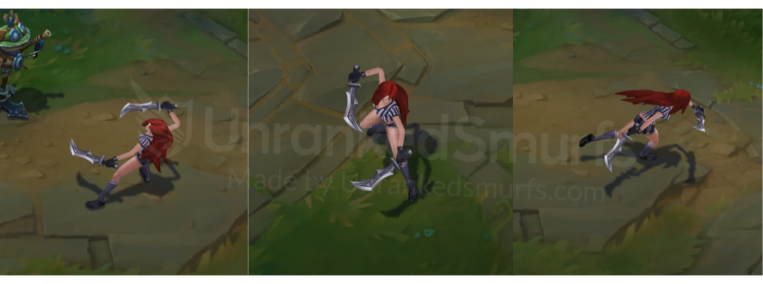 Red Card Katarina Back and profile in-game