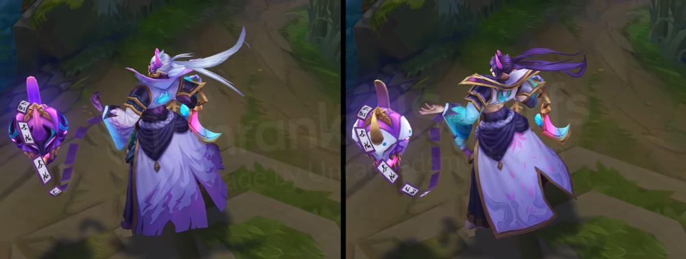 Spirit Blossom Thresh Back and profile in-game